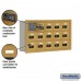 Salsbury Cell Phone Storage Locker - 3 Door High Unit (5 Inch Deep Compartments) - 15 A Doors - Gold - Recessed Mounted - Resettable Combination Locks  19035-15GRC